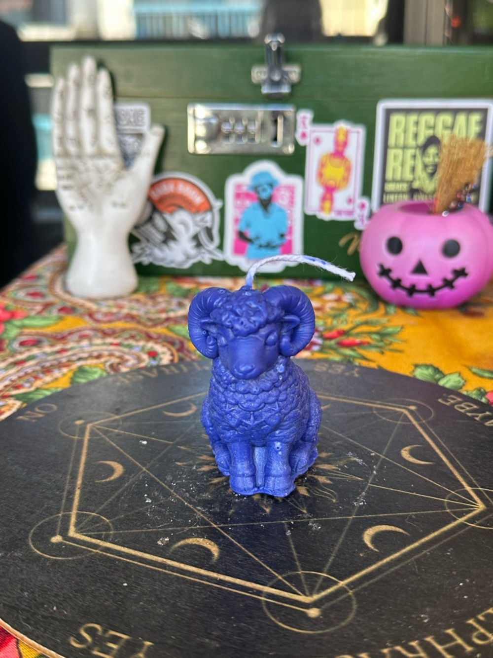 Midnight Ram Familiar Candle